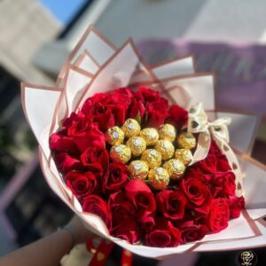 Ramo de rosas x40 und + chocolates