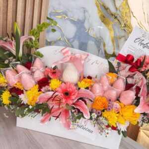 Caja rectangular mixta + sticker personalizado